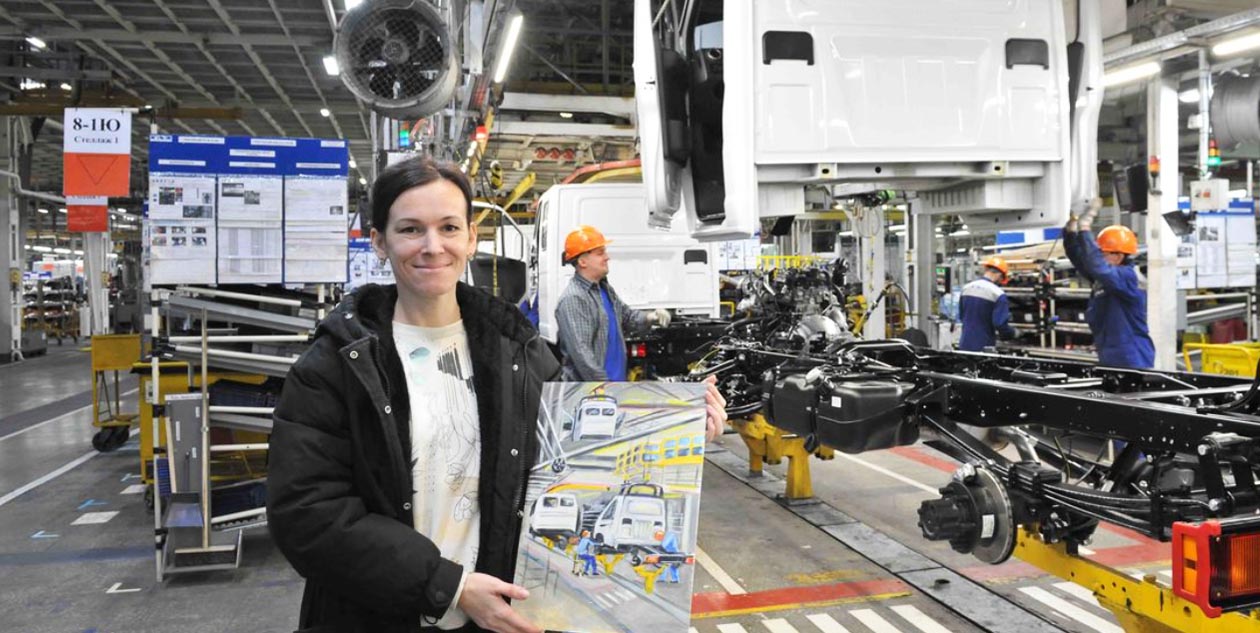 Художники проекта «Молодой арт» провели индустриальный пленэр на Горьковском автозаводе